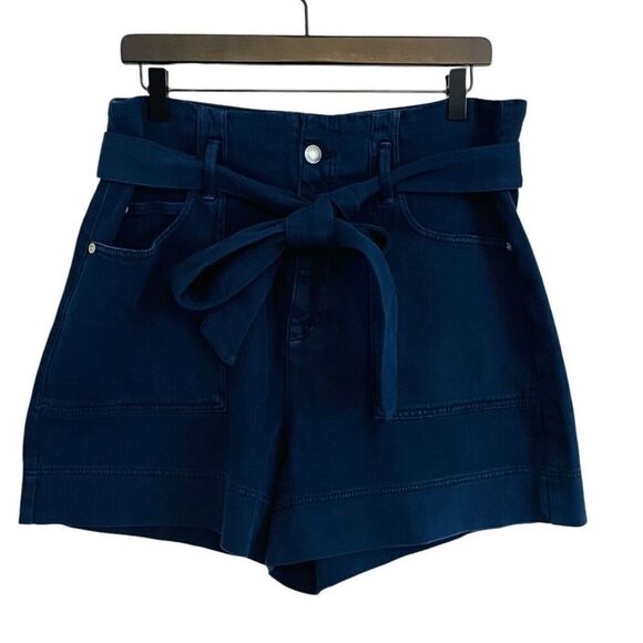 Ted Baker London Daniki Self Tie High Waisted Denim Shorts Dark Blue Size 32 - Picture 3 of 13